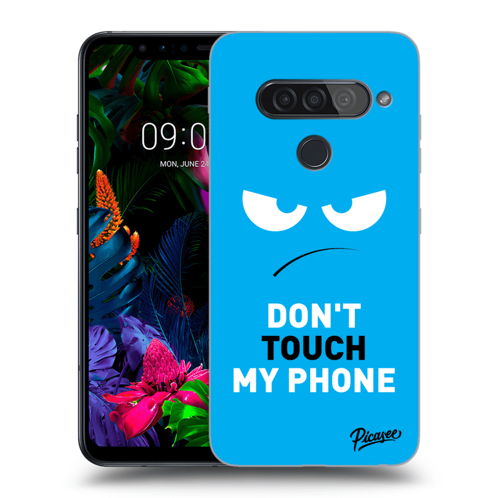 Picasee LG G8s ThinQ Hülle - Transparentes Silikon - Angry Eyes - Blue