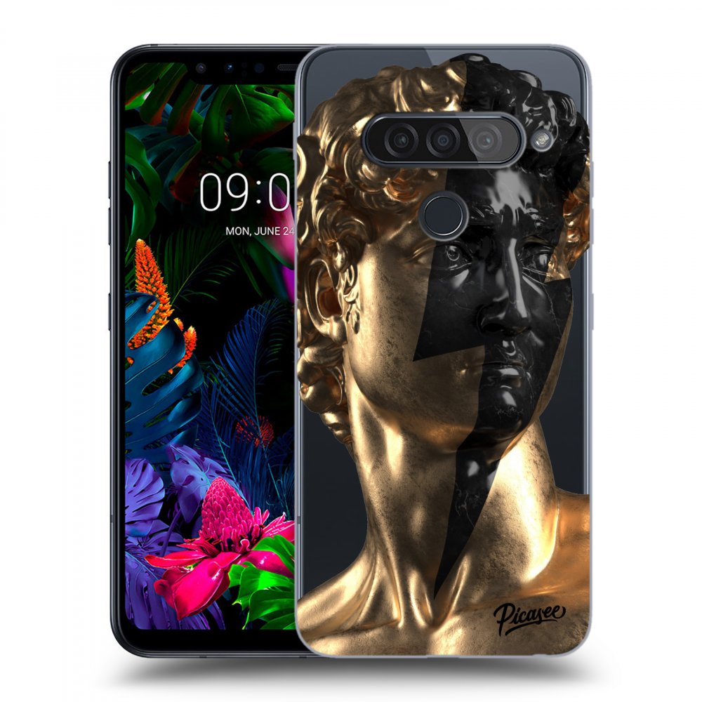 Picasee LG G8s ThinQ Hülle - Transparentes Silikon - Wildfire - Gold