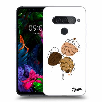 Picasee LG G8s ThinQ Hülle - Transparentes Silikon - Monstera