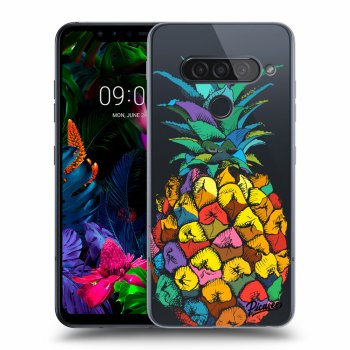 Picasee LG G8s ThinQ Hülle - Transparentes Silikon - Pineapple