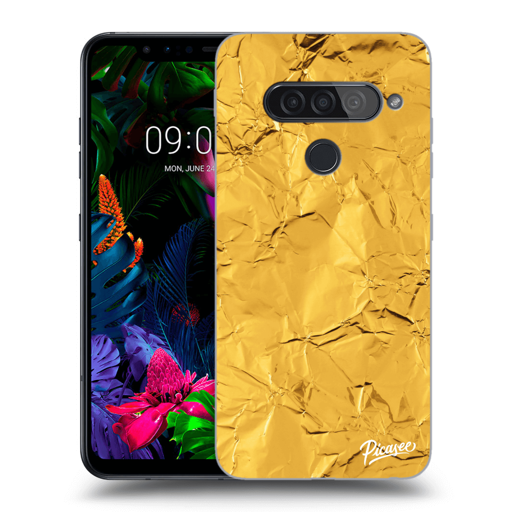 Picasee LG G8s ThinQ Hülle - Transparentes Silikon - Gold