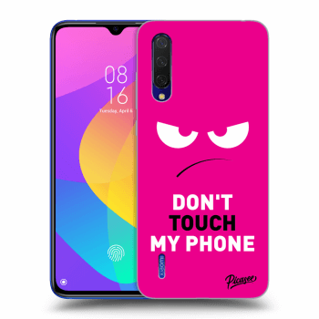 Picasee Xiaomi Mi 9 Lite Hülle - Schwarzes Silikon - Angry Eyes - Pink
