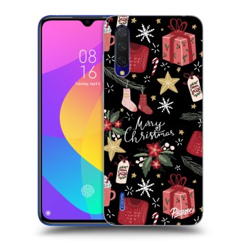 Picasee Xiaomi Mi 9 Lite Hülle - Schwarzes Silikon - Christmas