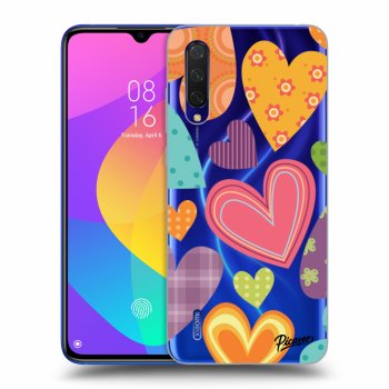 Picasee Xiaomi Mi 9 Lite Hülle - Transparentes Silikon - Colored heart