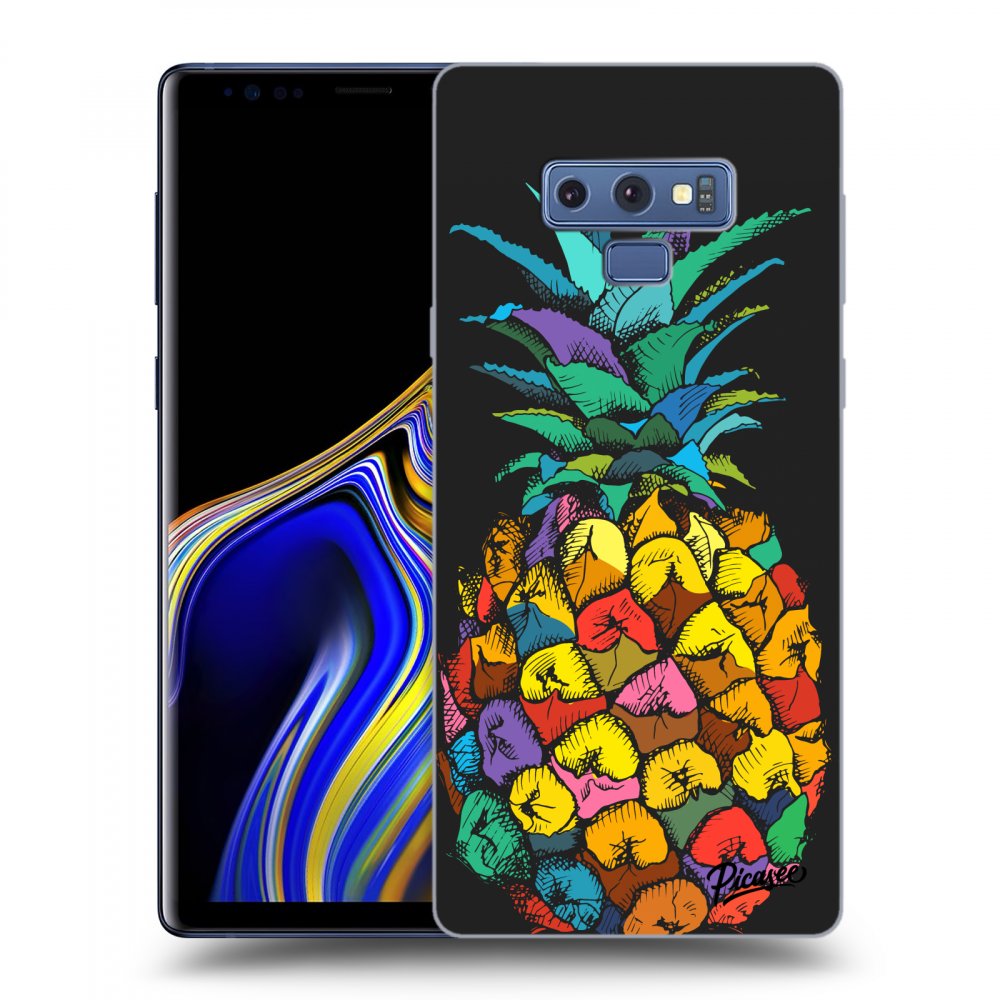 Picasee Samsung Galaxy Note 9 N960F Hülle - Schwarzes Silikon - Pineapple