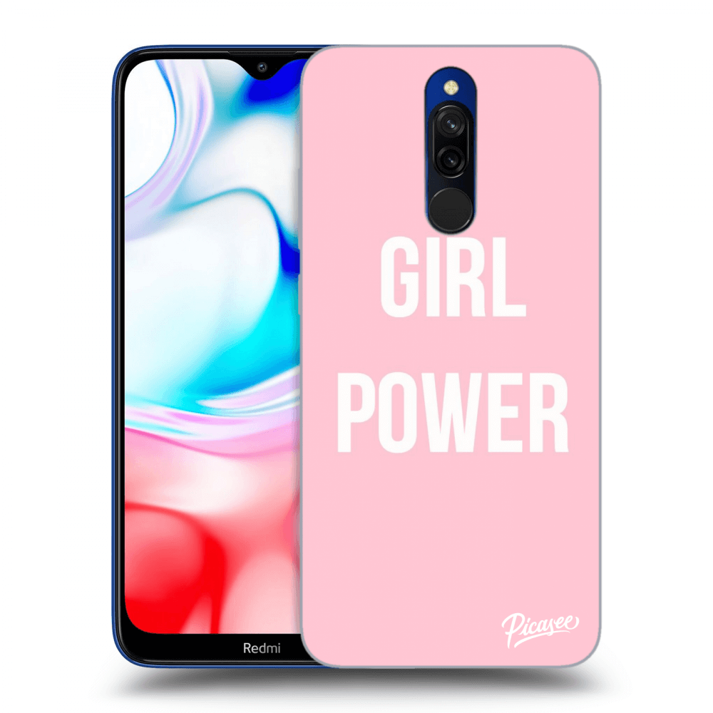 Picasee Xiaomi Redmi 8 Hülle - Schwarzes Silikon - Girl power