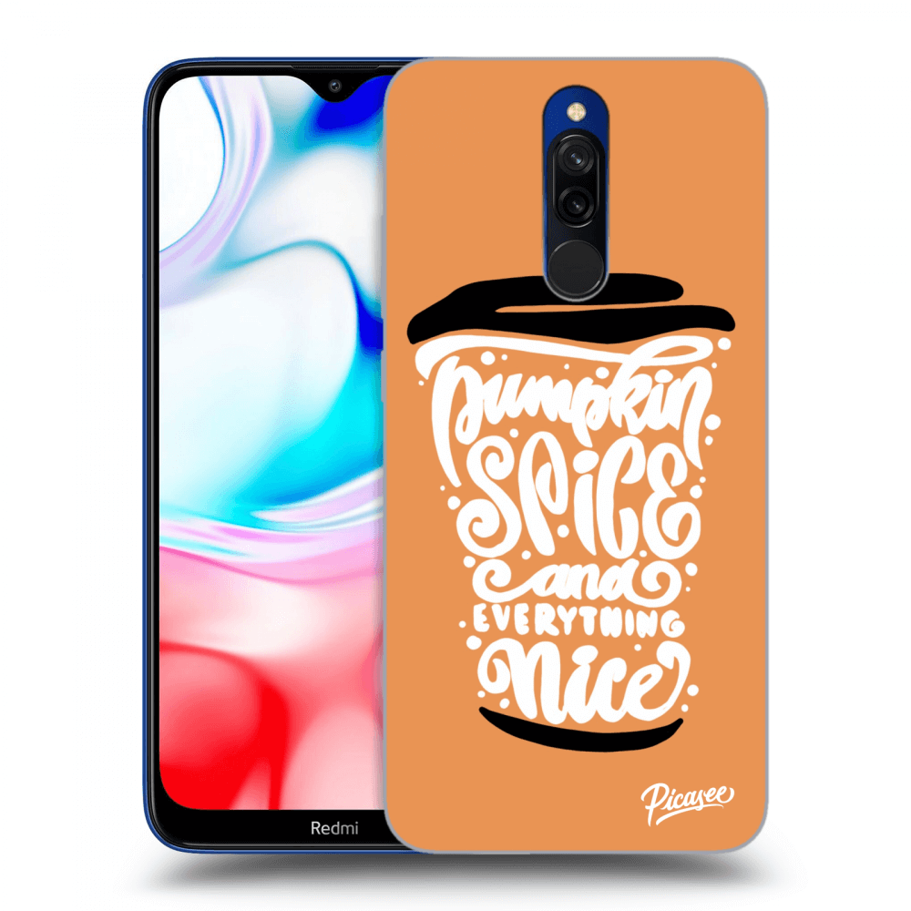 Picasee Xiaomi Redmi 8 Hülle - Transparentes Silikon - Pumpkin coffee
