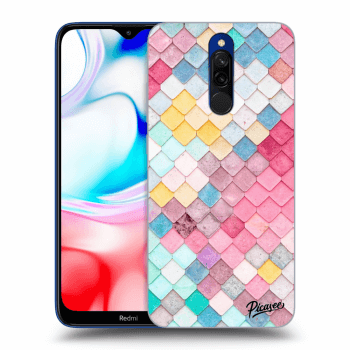 Picasee Xiaomi Redmi 8 Hülle - Transparentes Silikon - Colorful roof