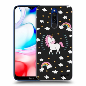 Picasee Xiaomi Redmi 8 Hülle - Schwarzes Silikon - Unicorn star heaven