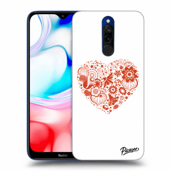 Picasee Xiaomi Redmi 8 Hülle - Transparentes Silikon - Big heart