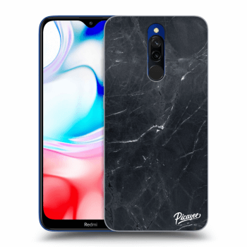 Picasee Xiaomi Redmi 8 Hülle - Schwarzes Silikon - Black marble