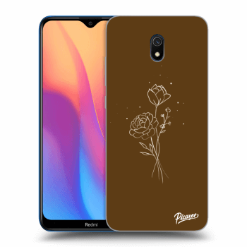 Hülle für Xiaomi Redmi 8A - Brown flowers
