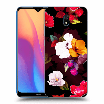 Picasee Xiaomi Redmi 8A Hülle - Transparentes Silikon - Flowers and Berries