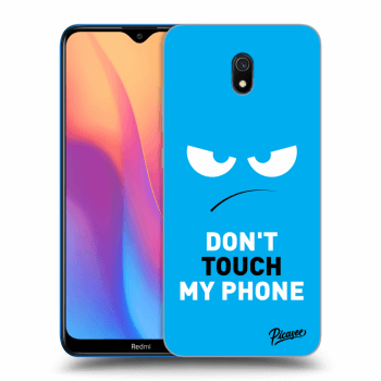 Picasee Xiaomi Redmi 8A Hülle - Schwarzes Silikon - Angry Eyes - Blue