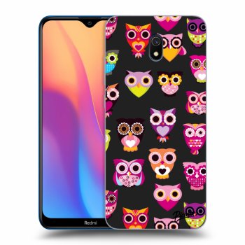 Picasee Xiaomi Redmi 8A Hülle - Schwarzes Silikon - Owls