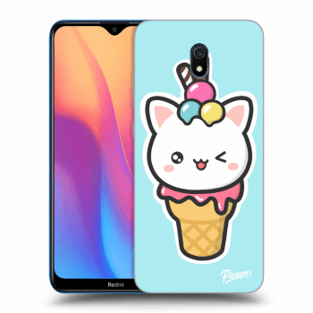 Picasee Xiaomi Redmi 8A Hülle - Transparentes Silikon - Ice Cream Cat
