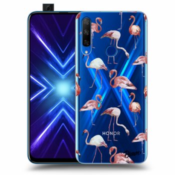 Picasee Honor 9X Hülle - Transparentes Silikon - Flamingos