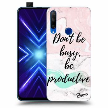 Picasee Honor 9X Hülle - Schwarzes Silikon - Don't be busy, be productive