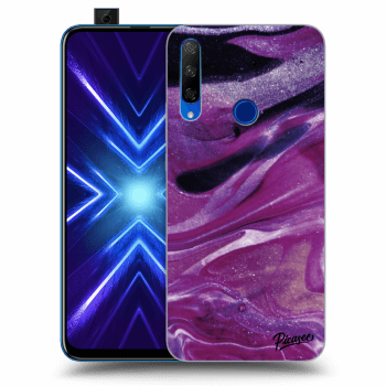 Hülle für Honor 9X - Purple glitter