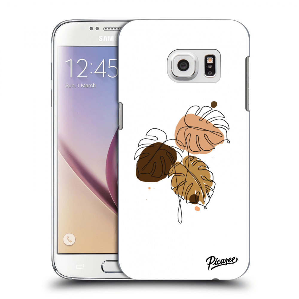 Picasee Samsung Galaxy S7 G930F Hülle - Transparentes Silikon - Monstera