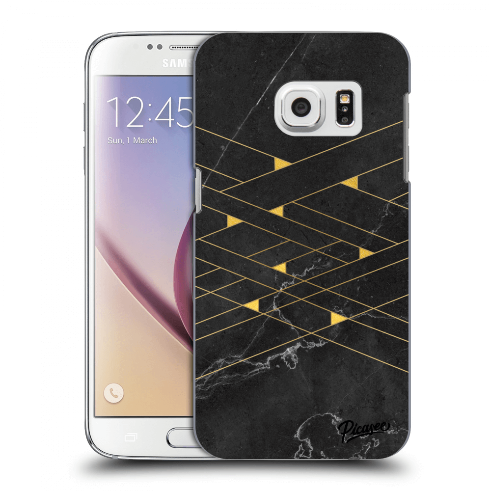 Picasee Samsung Galaxy S7 G930F Hülle - Transparentes Silikon - Gold Minimal