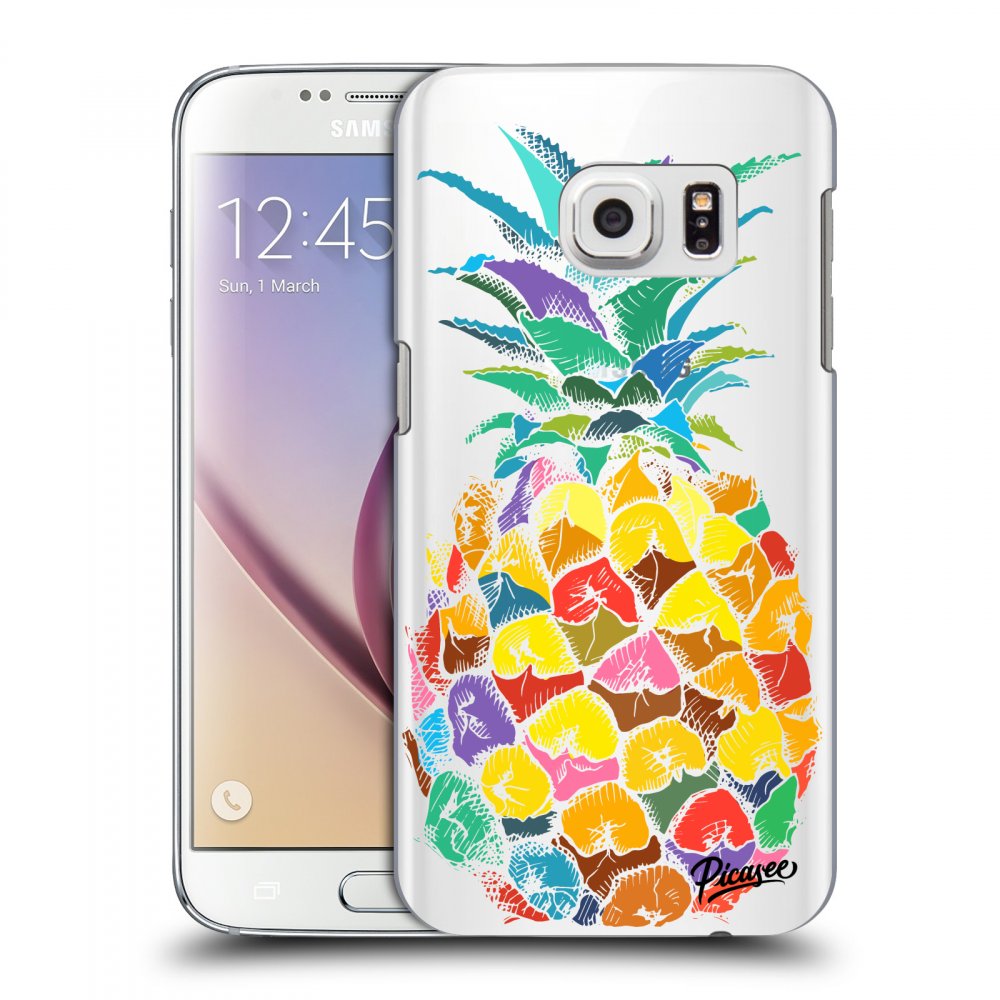 Picasee Samsung Galaxy S7 G930F Hülle - Transparentes Silikon - Pineapple