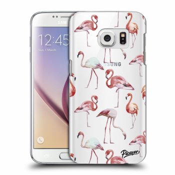 Picasee Samsung Galaxy S7 G930F Hülle - Transparentes Silikon - Flamingos