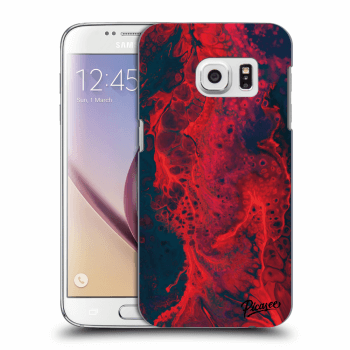 Picasee Samsung Galaxy S7 G930F Hülle - Transparentes Silikon - Organic red