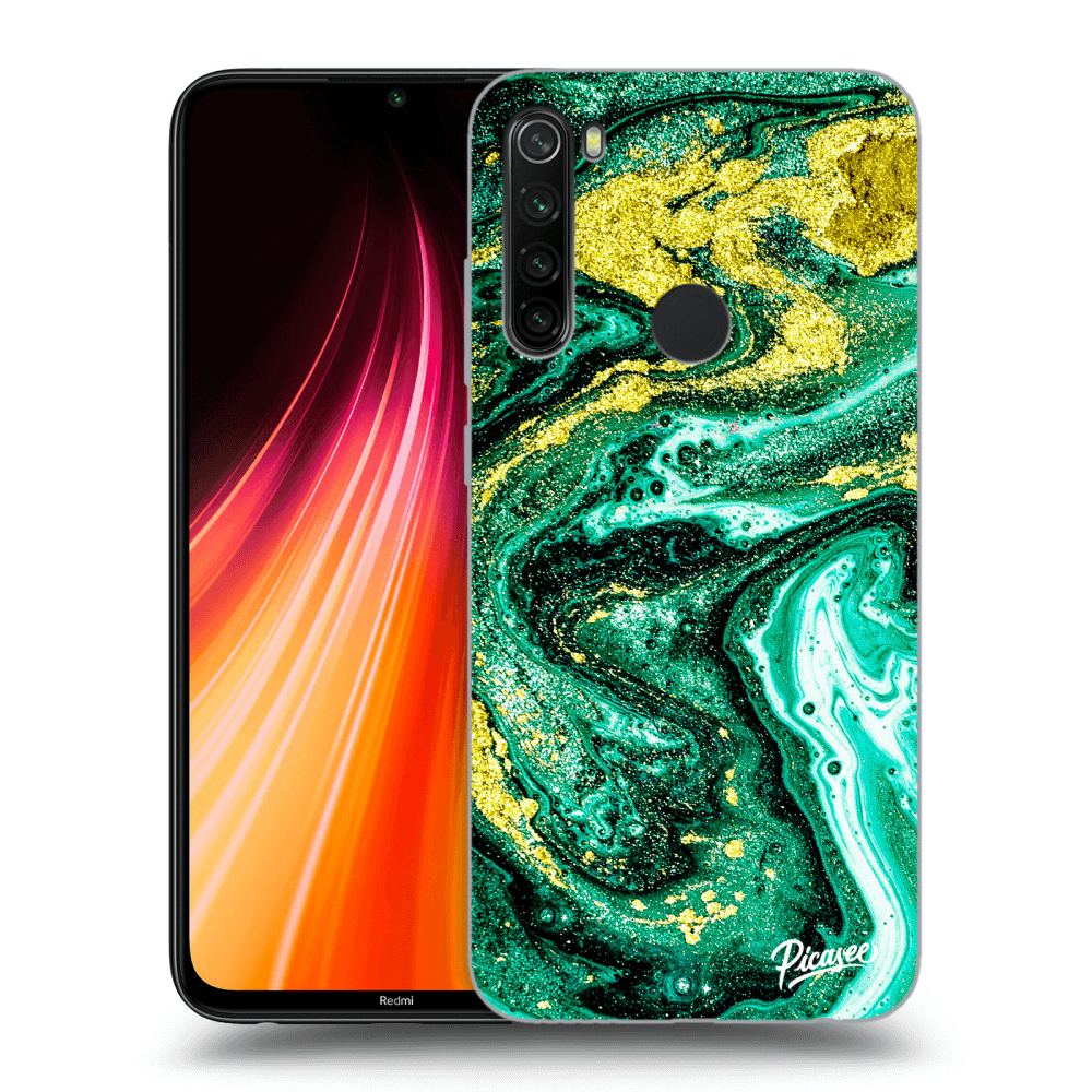 Picasee Xiaomi Redmi Note 8T Hülle - Transparentes Silikon - Green Gold