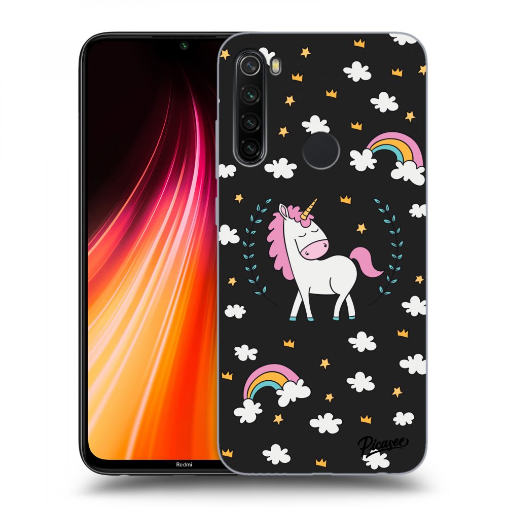 Picasee Xiaomi Redmi Note 8T Hülle - Schwarzes Silikon - Unicorn star heaven