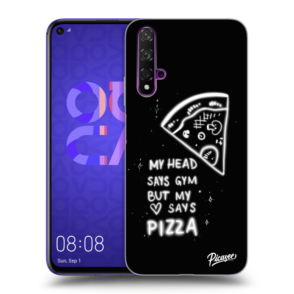 Picasee Huawei Nova 5T Hülle - Schwarzes Silikon - Pizza