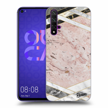 Hülle für Huawei Nova 5T - Pink geometry