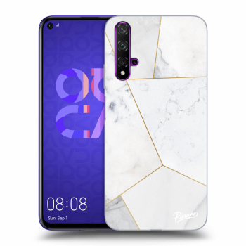 Hülle für Huawei Nova 5T - White tile