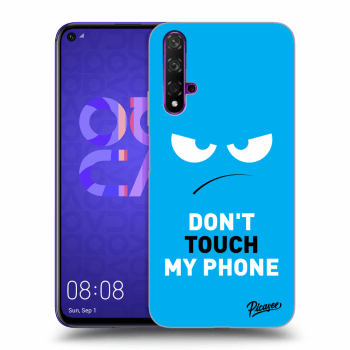 Hülle für Huawei Nova 5T - Angry Eyes - Blue