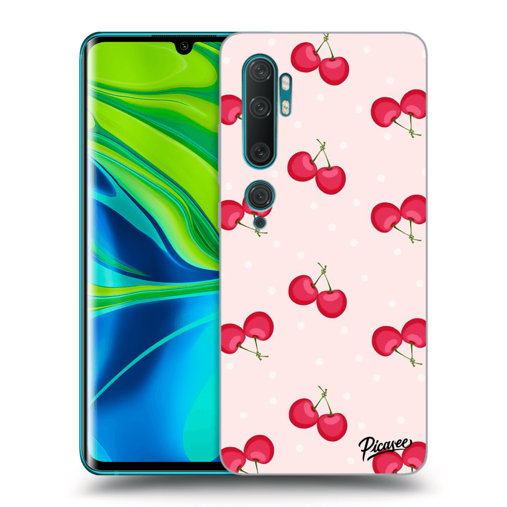 Picasee Xiaomi Mi Note 10 (Pro) Hülle - Schwarzes Silikon - Cherries