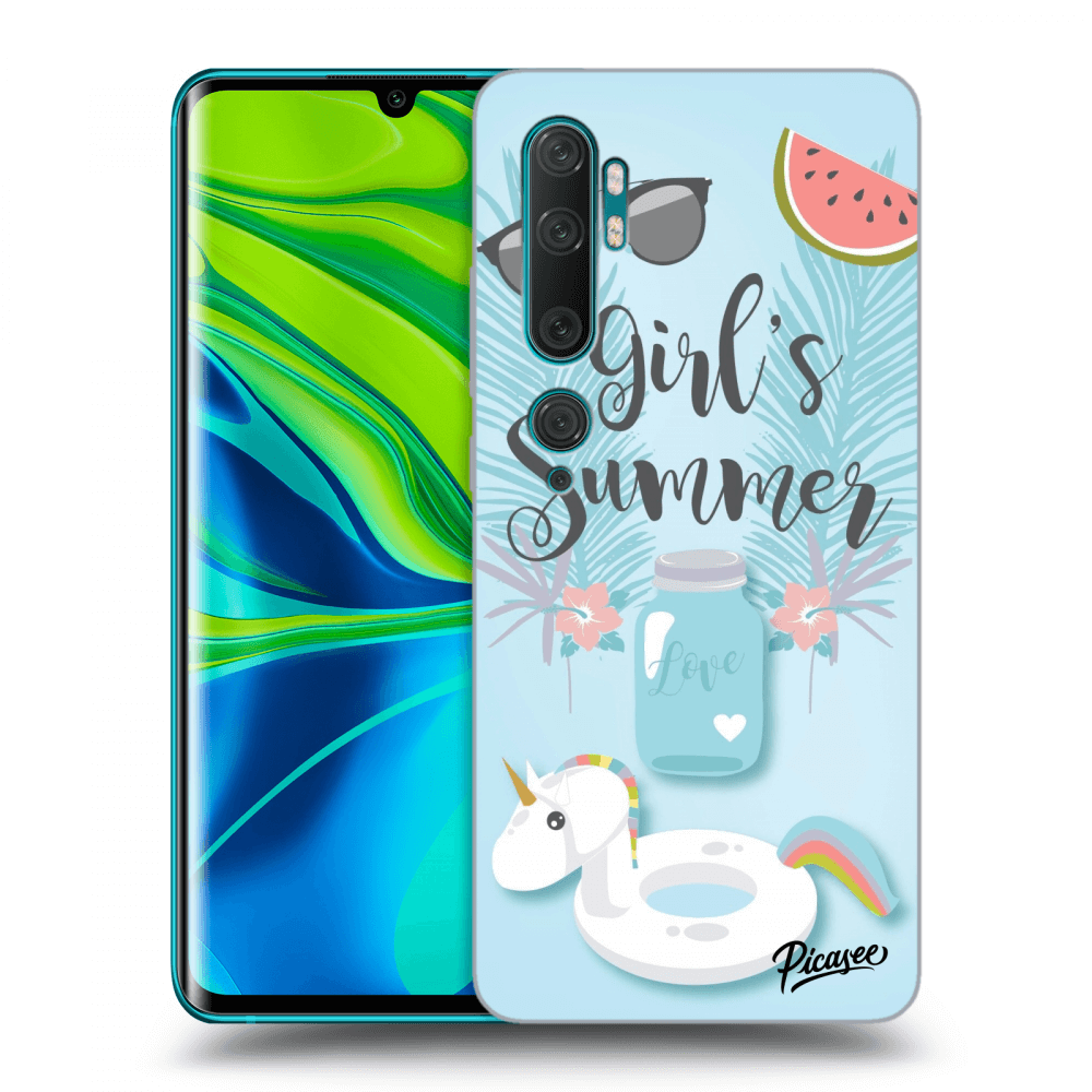 Picasee Xiaomi Mi Note 10 (Pro) Hülle - Schwarzes Silikon - Girls Summer