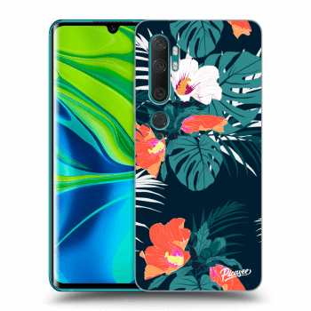 Picasee Xiaomi Mi Note 10 (Pro) Hülle - Schwarzes Silikon - Monstera Color