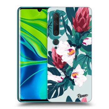 Picasee Xiaomi Mi Note 10 (Pro) Hülle - Schwarzes Silikon - Rhododendron