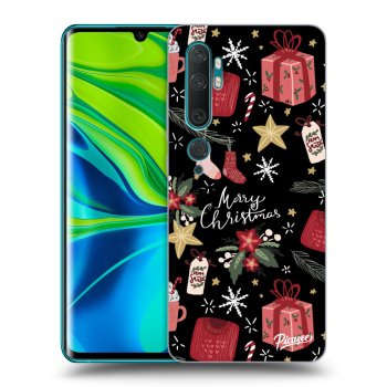Picasee Xiaomi Mi Note 10 (Pro) Hülle - Schwarzes Silikon - Christmas