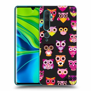 Picasee Xiaomi Mi Note 10 (Pro) Hülle - Schwarzes Silikon - Owls