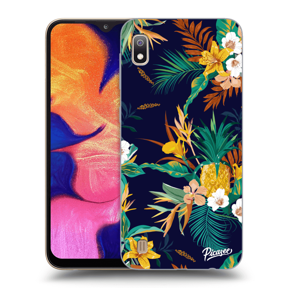 Picasee Samsung Galaxy A10 A105F Hülle - Transparentes Silikon - Pineapple Color