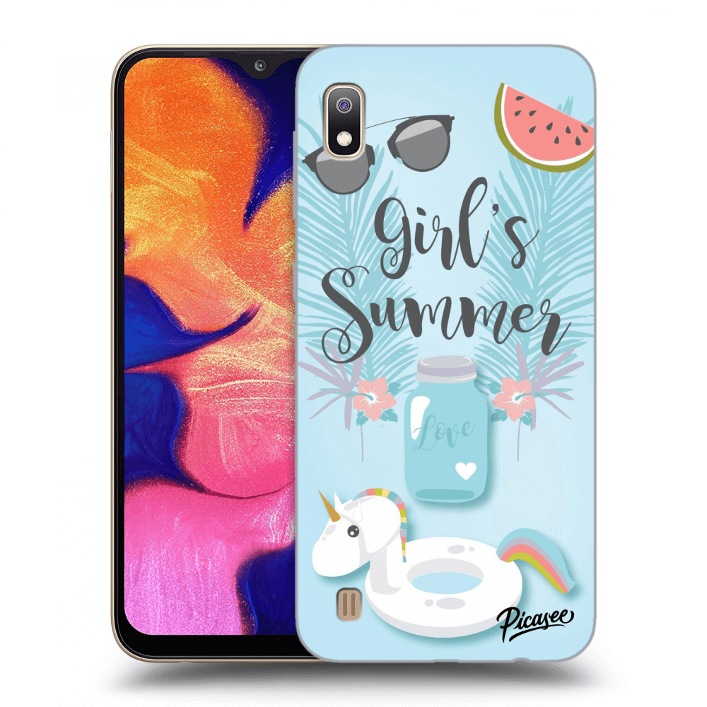 Picasee Samsung Galaxy A10 A105F Hülle - Schwarzes Silikon - Girls Summer