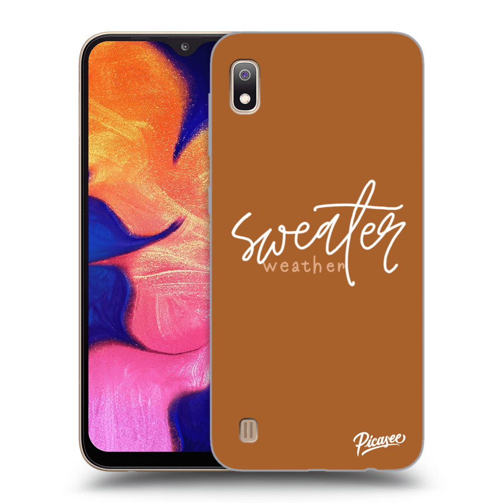 Picasee Samsung Galaxy A10 A105F Hülle - Schwarzes Silikon - Sweater weather