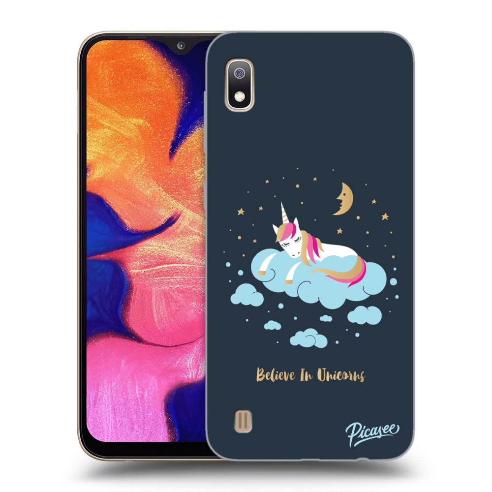 Picasee Samsung Galaxy A10 A105F Hülle - Transparentes Silikon - Believe In Unicorns