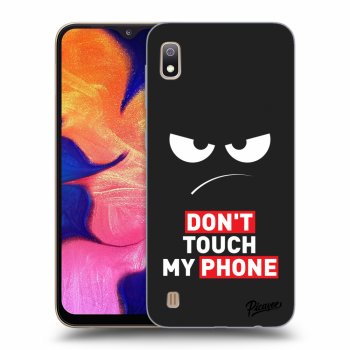 Picasee Samsung Galaxy A10 A105F Hülle - Schwarzes Silikon - Angry Eyes - Transparent