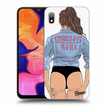 Picasee Samsung Galaxy A10 A105F Hülle - Schwarzes Silikon - Crossfit girl - nickynellow