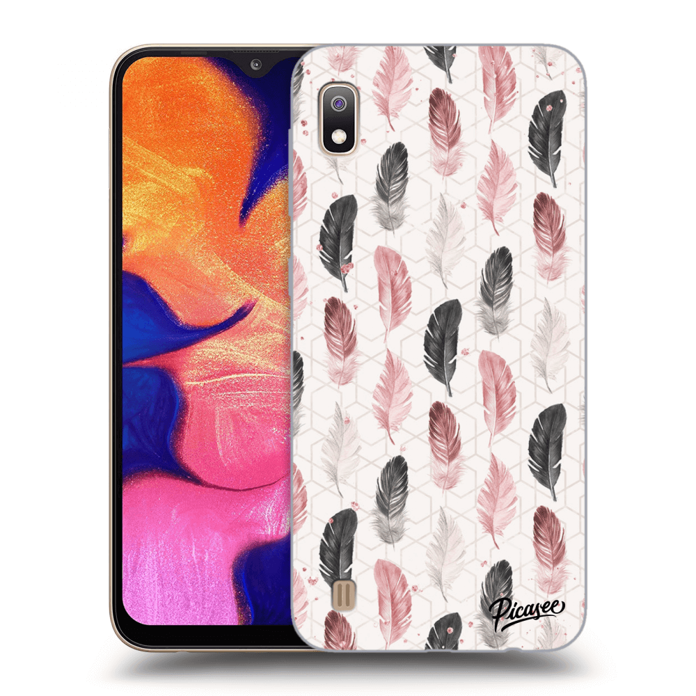 Picasee Samsung Galaxy A10 A105F Hülle - Transparentes Silikon - Feather 2