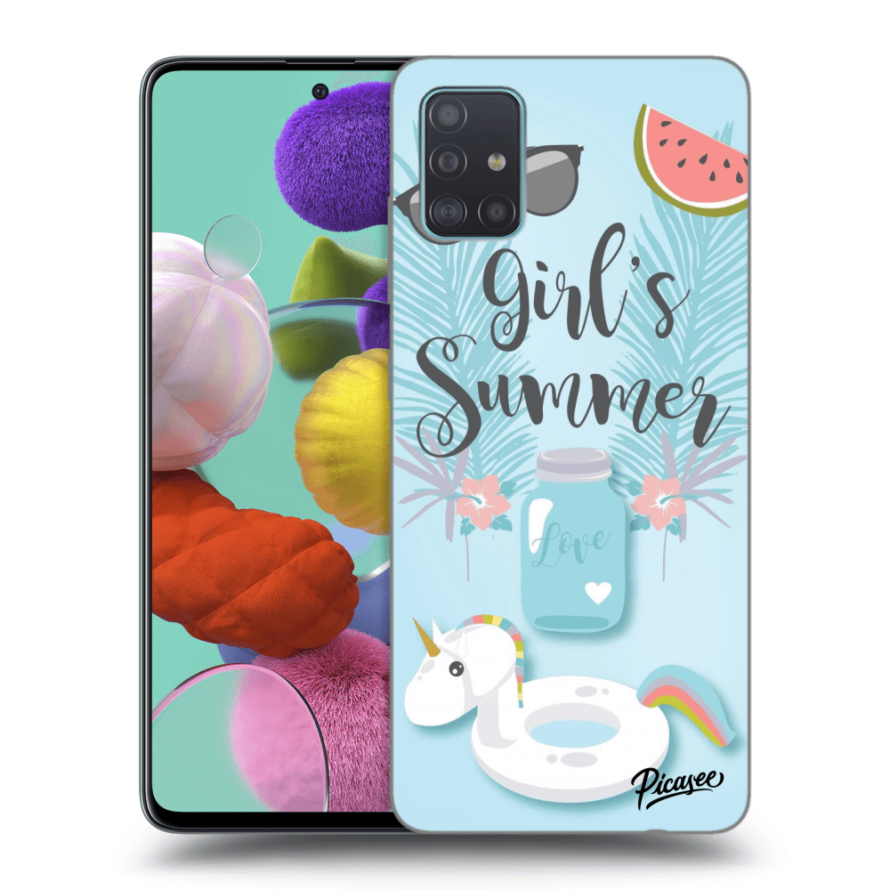 Picasee Samsung Galaxy A51 A515F Hülle - Schwarzes Silikon - Girls Summer