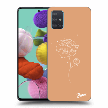 Picasee Samsung Galaxy A51 A515F Hülle - Transparentes Silikon - Peonies