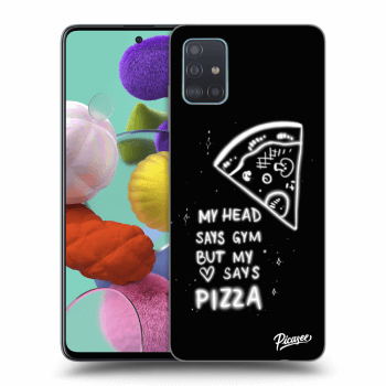 Picasee Samsung Galaxy A51 A515F Hülle - Schwarzes Silikon - Pizza